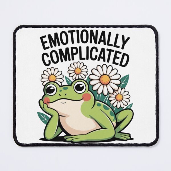 Item preview, Emotionally Complicated – Cute Frog Floral Graphic Tee designed and sold by NewUSShop.