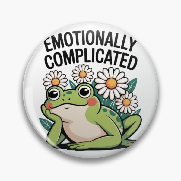 Item preview, Emotionally Complicated – Cute Frog Floral Graphic Tee designed and sold by NewUSShop.