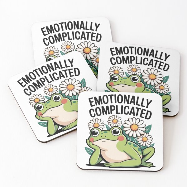 Item preview, Emotionally Complicated – Cute Frog Floral Graphic Tee designed and sold by NewUSShop.