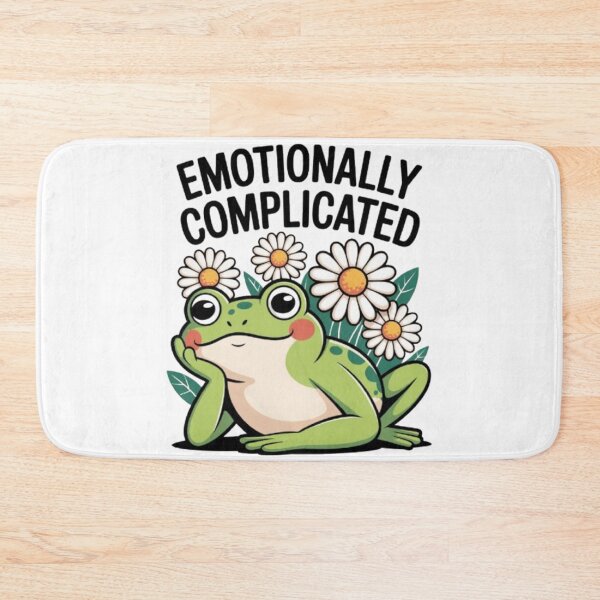 Item preview, Emotionally Complicated – Cute Frog Floral Graphic Tee designed and sold by NewUSShop.