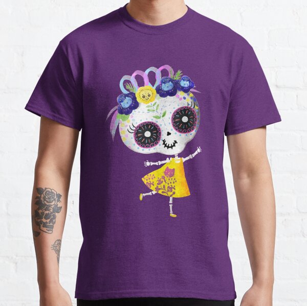 Cute Skeleton Girl Dia de los Muertos Classic T-Shirt