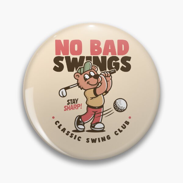 Item preview, No Bad Swings Golf Bear Cartoon – Funny Classic Swing Club Design designed and sold by adipra.