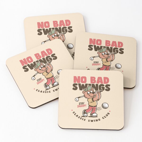 Item preview, No Bad Swings Golf Bear Cartoon – Funny Classic Swing Club Design designed and sold by adipra.
