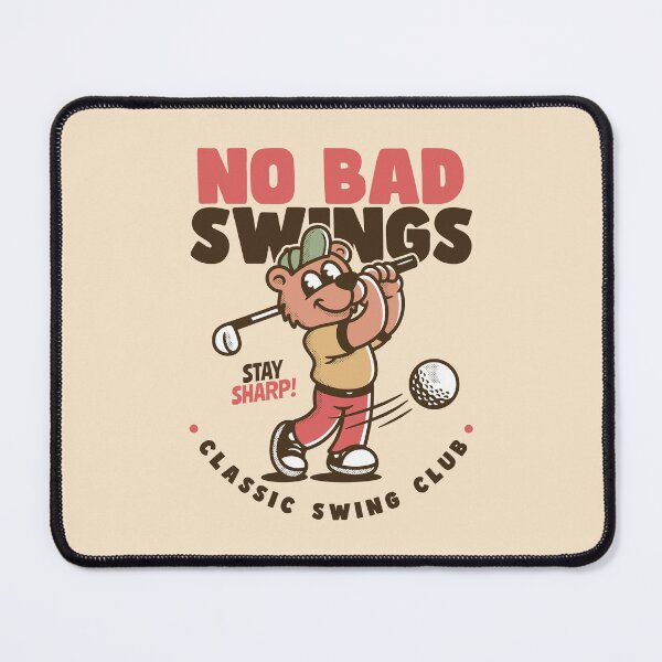 Item preview, No Bad Swings Golf Bear Cartoon – Funny Classic Swing Club Design designed and sold by adipra.