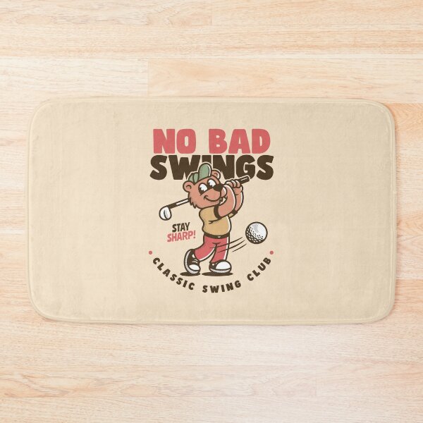 Item preview, No Bad Swings Golf Bear Cartoon – Funny Classic Swing Club Design designed and sold by adipra.