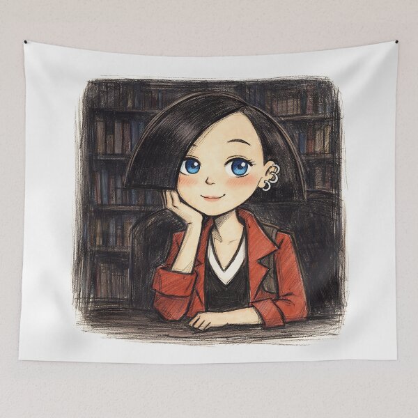 Item preview, JANE LANE IN DARK LIBRARY designed and sold by LIS AND MELIVERSO.
