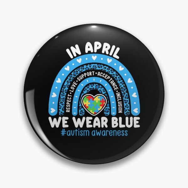 Item preview, Colorful Ribbon Autism Awareness In April We Wear Blue Theme designed and sold by ChrisyBonanno.
