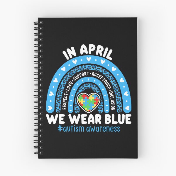Item preview, Colorful Ribbon Autism Awareness In April We Wear Blue Theme designed and sold by ChrisyBonanno.