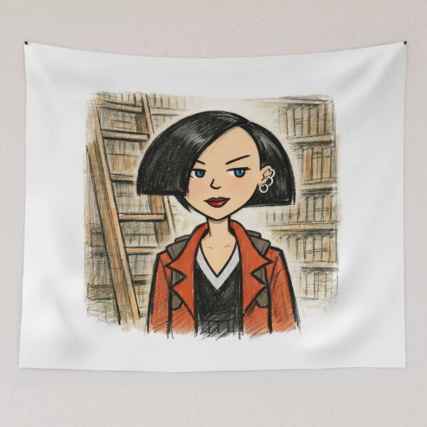 Item preview, JANE LANE ON LIBRARY LADDER designed and sold by LIS AND MELIVERSO.