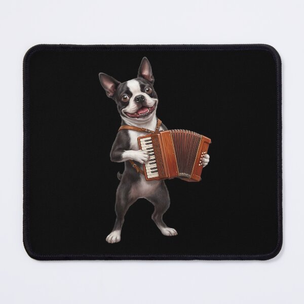 Item preview, Boston Terrier Playing Accordion Player Accordionist Dog Lover designed and sold by DoodleTortle.