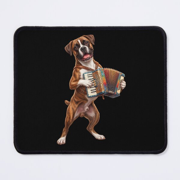 Item preview, Boxer Dog Playing Accordion Player Accordionist Dog Lover designed and sold by DoodleTortle.