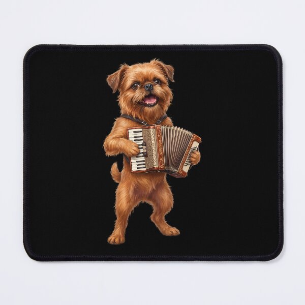 Item preview, Brussels Griffon Playing Accordion Player Accordionist Dog Lover designed and sold by DoodleTortle.