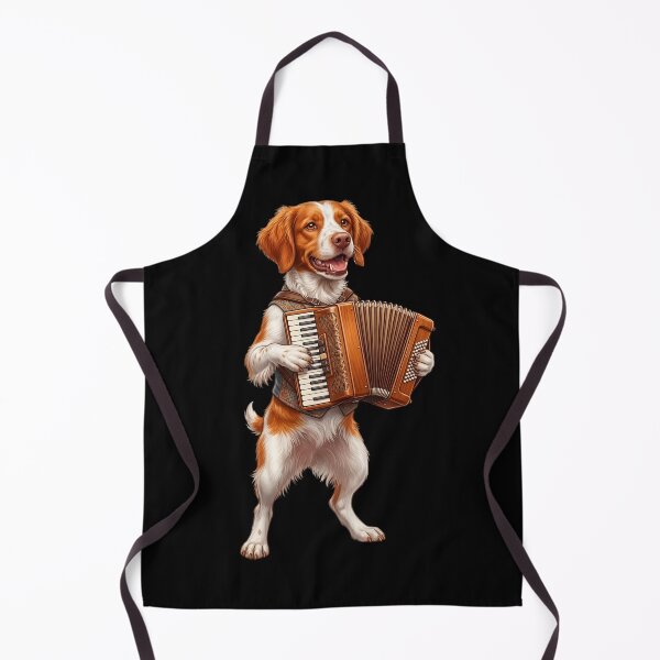 Item preview, Brittany Playing Accordion Player Accordionist Dog Lover designed and sold by DoodleTortle.
