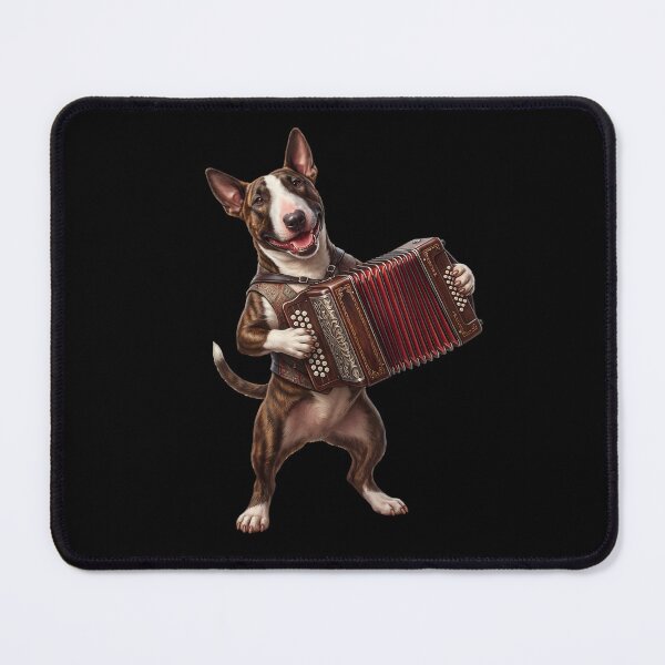 Item preview, Bull Terrier Playing Accordion Player Accordionist Dog Lover designed and sold by DoodleTortle.