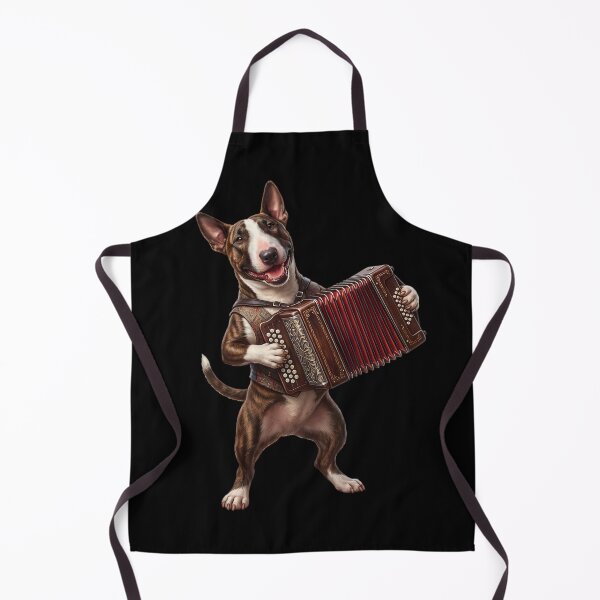 Item preview, Bull Terrier Playing Accordion Player Accordionist Dog Lover designed and sold by DoodleTortle.