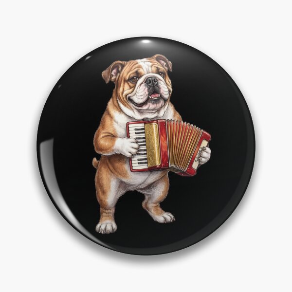 Item preview, Bulldog Playing Accordion Player Accordionist Dog Lover designed and sold by DoodleTortle.