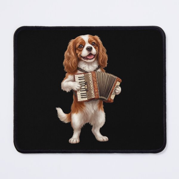 Item preview, Cavalier King Charles Spaniel Playing Accordion Player Accordionist Dog Lover designed and sold by DoodleTortle.