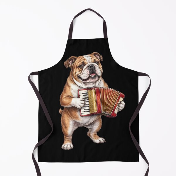 Item preview, Bulldog Playing Accordion Player Accordionist Dog Lover designed and sold by DoodleTortle.