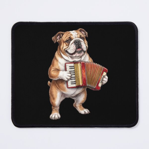 Item preview, Bulldog Playing Accordion Player Accordionist Dog Lover designed and sold by DoodleTortle.
