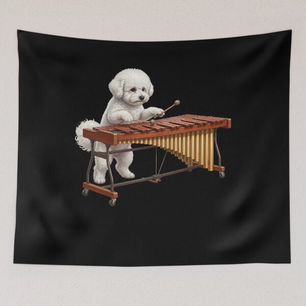 Item preview, Bichon Frise Playing Marimba Player Marimbist Dog Lover designed and sold by TerryConnells.