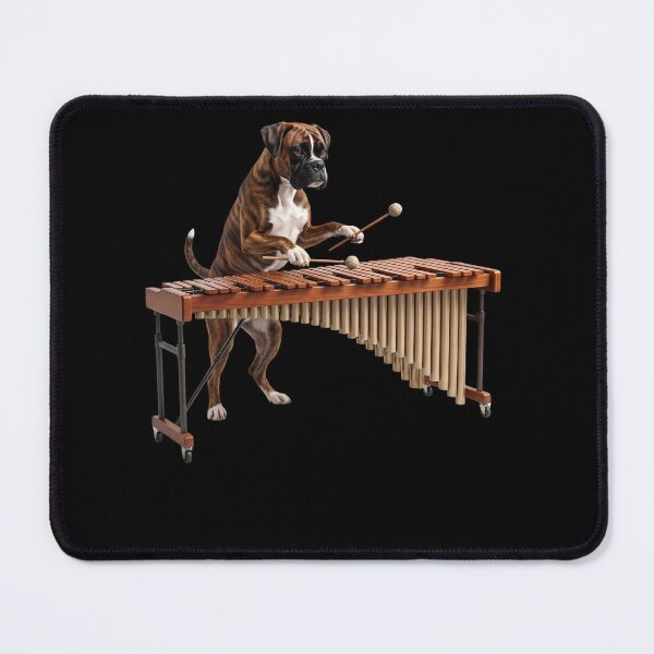 Item preview, Boxer Dog Playing Marimba Player Marimbist Dog Lover designed and sold by TerryConnells.