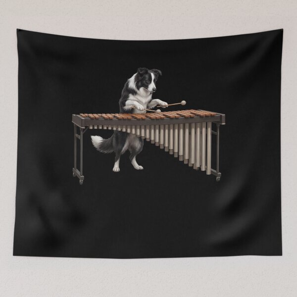Item preview, Border Collie Playing Marimba Player Marimbist Dog Lover designed and sold by TerryConnells.