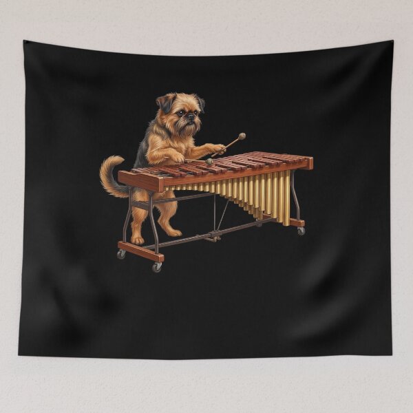 Item preview, Brussels Griffon Playing Marimba Player Marimbist Dog Lover designed and sold by TerryConnells.