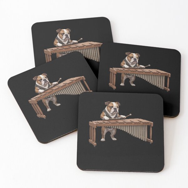 Item preview, Bulldog Playing Marimba Player Marimbist Dog Lover designed and sold by TerryConnells.
