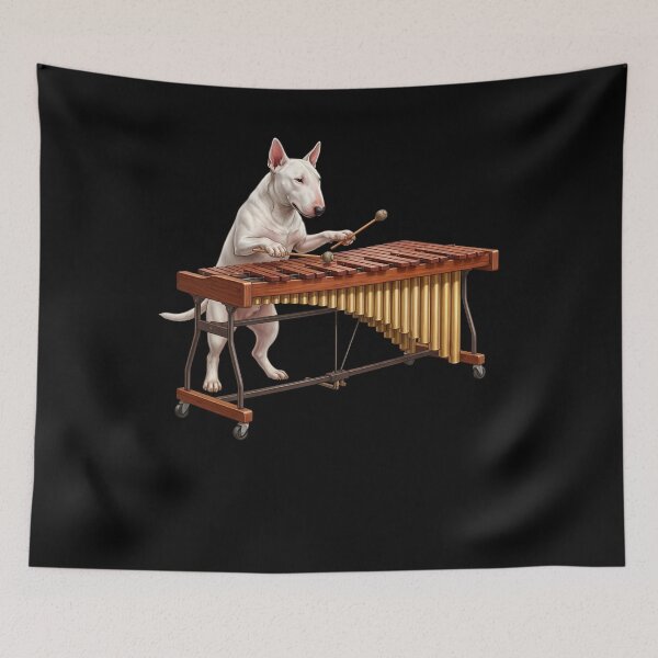 Item preview, Bull Terrier Playing Marimba Player Marimbist Dog Lover designed and sold by TerryConnells.