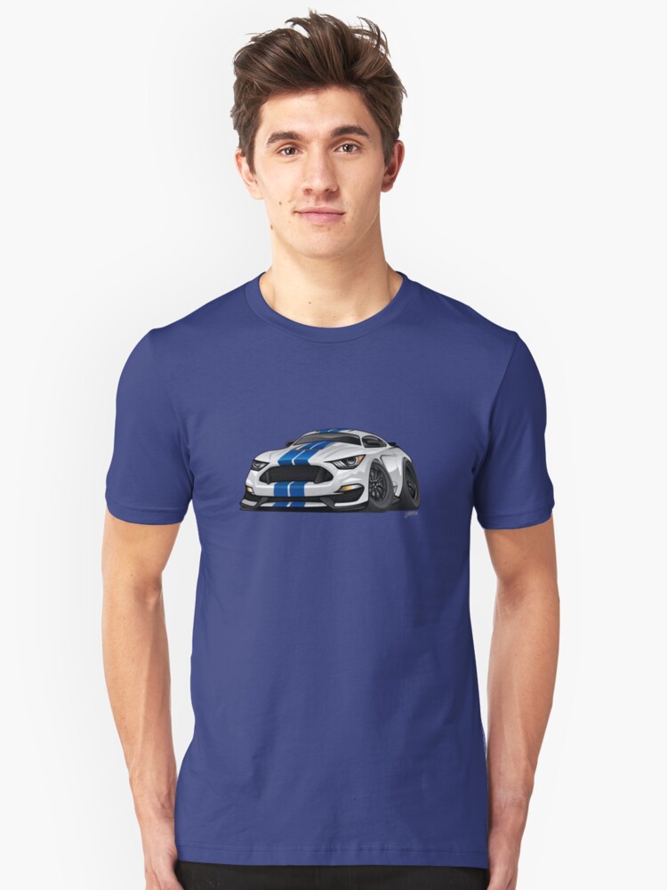 Alternate view of Modern American Muscle Car Cartoon Slim Fit T-Shirt