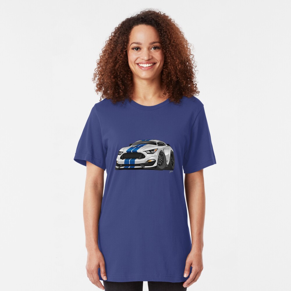 Modern American Muscle Car Cartoon Slim Fit T-Shirt