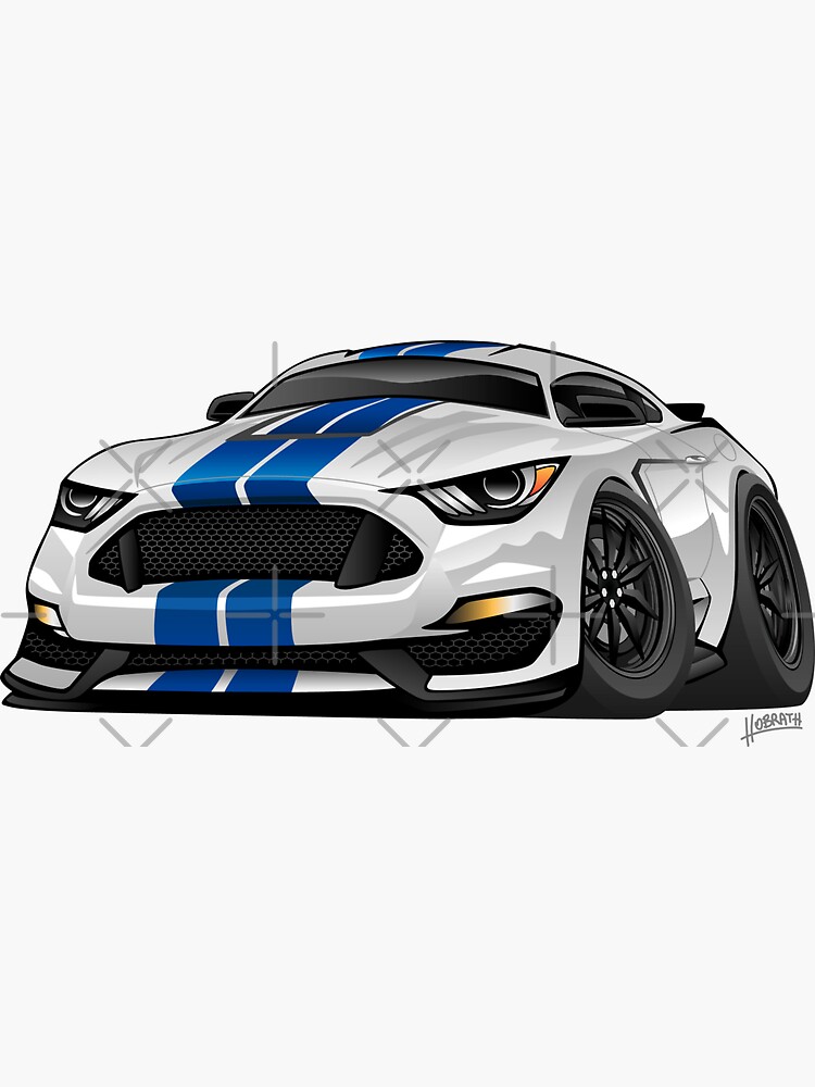 Modern American Muscle Car Cartoon by hobrath