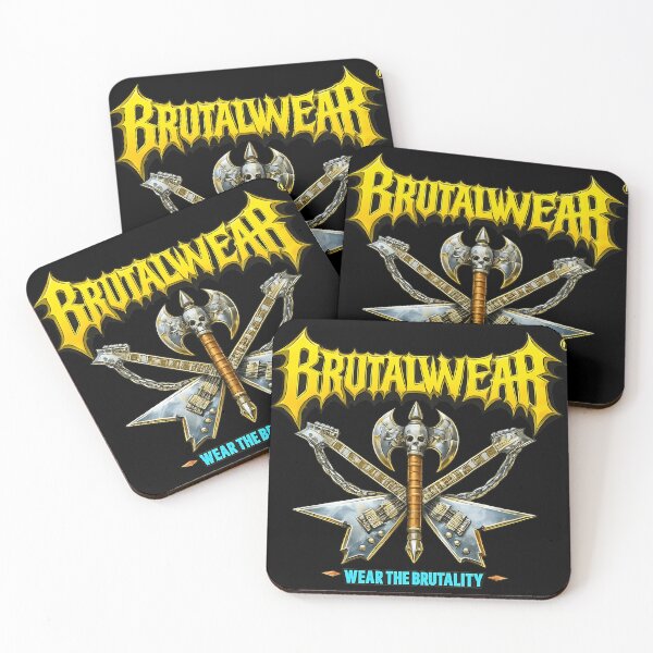 Item preview, Brutal Wear Medieval Art Logo Skull Guitar Wear The Brutality Slogan designed and sold by waherdmattst.