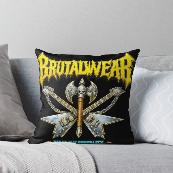 Item preview, Brutal Wear Medieval Art Logo Skull Guitar Wear The Brutality Slogan designed and sold by waherdmattst.