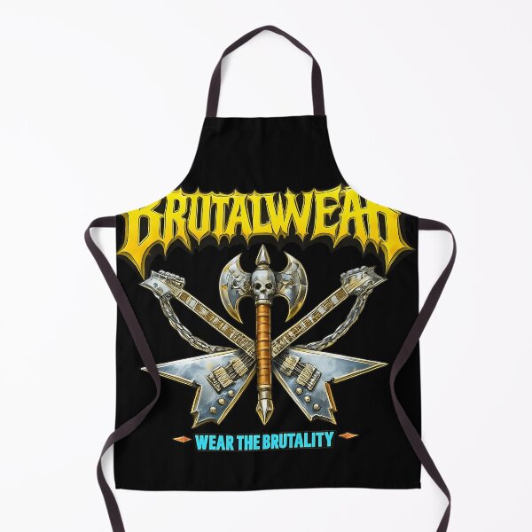 Item preview, Brutal Wear Medieval Art Logo Skull Guitar Wear The Brutality Slogan designed and sold by waherdmattst.