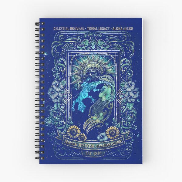 Item preview, Vintage Hawaiian Legacy Gecko – Distressed Celestial Nouveau Tiki designed and sold by sunnthreads.