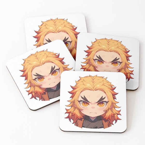 Item preview, Kyojuro Rengoku Demon Slayer Chibi Angry Flame Hair designed and sold by 108Recordings.