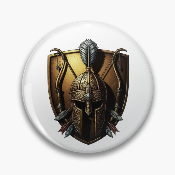 Item preview, Medieval Warrior Crest Knight Emblem designed and sold by Dzblack.