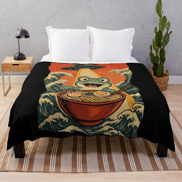 Item preview, Frog Ramen UFO Funny Weird Cartoon designed and sold by JEFDodsonArt.