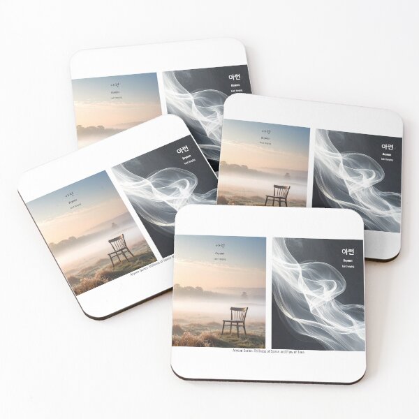Item preview, Korean Word "Aryeon" (faint longing) – Hangul Typography Art Set designed and sold by ZenHangulArt.
