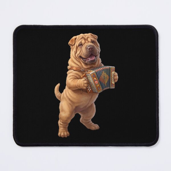 Item preview, Chinese Shar-Pei Playing Accordion Player Accordionist Dog Lover designed and sold by DoodleTortle.