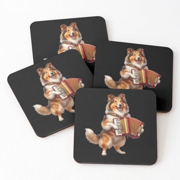 Item preview, Collie Playing Accordion Player Accordionist Dog Lover designed and sold by DoodleTortle.