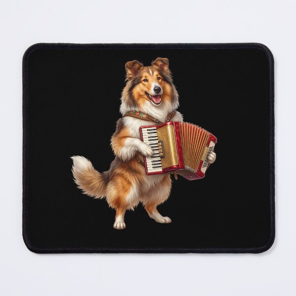 Item preview, Collie Playing Accordion Player Accordionist Dog Lover designed and sold by DoodleTortle.