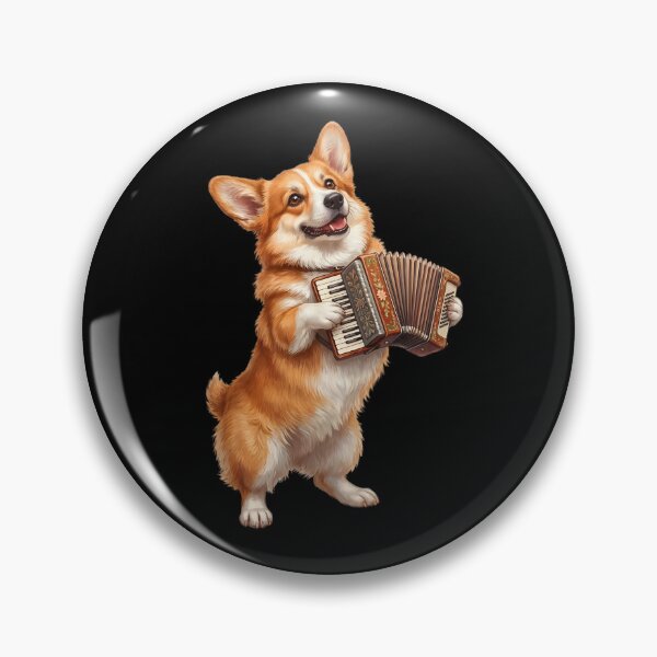 Item preview, Corgi Playing Accordion Player Accordionist Dog Lover designed and sold by DoodleTortle.