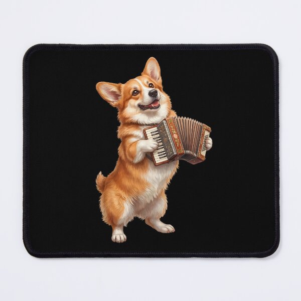 Item preview, Corgi Playing Accordion Player Accordionist Dog Lover designed and sold by DoodleTortle.