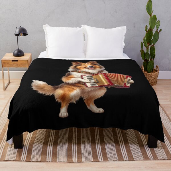 Item preview, Collie Playing Accordion Player Accordionist Dog Lover designed and sold by DoodleTortle.