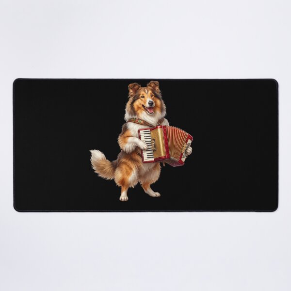 Item preview, Collie Playing Accordion Player Accordionist Dog Lover designed and sold by DoodleTortle.