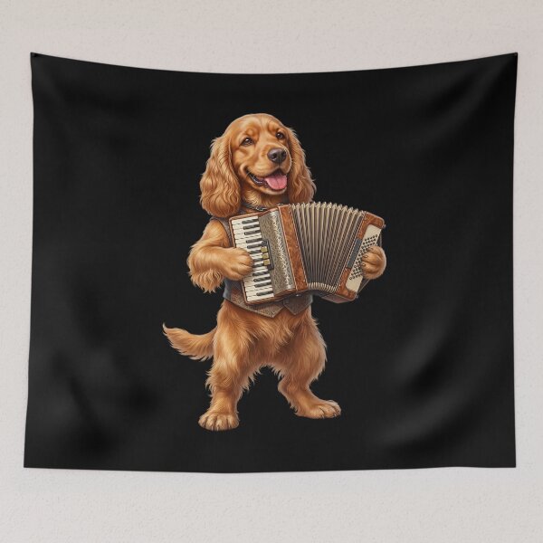 Item preview, Cocker Spaniel Playing Accordion Player Accordionist Dog Lover designed and sold by DoodleTortle.