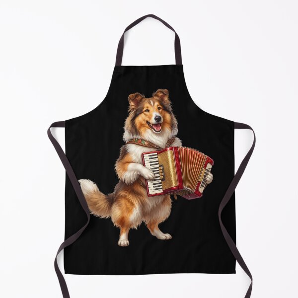 Item preview, Collie Playing Accordion Player Accordionist Dog Lover designed and sold by DoodleTortle.