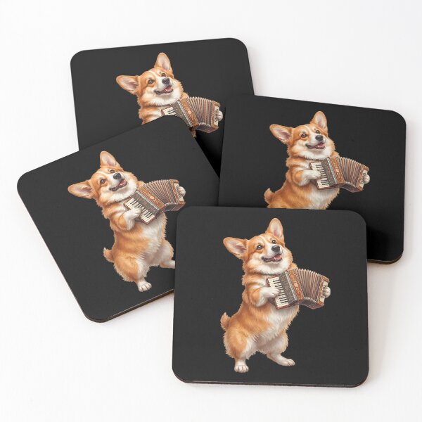 Item preview, Corgi Playing Accordion Player Accordionist Dog Lover designed and sold by DoodleTortle.